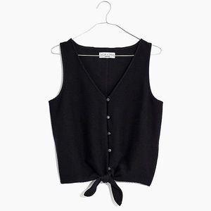 Madewell button down tie front tank
